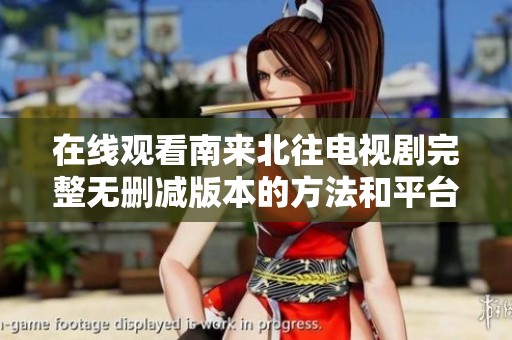 在线观看南来北往电视剧完整无删减版本的方法和平台推荐