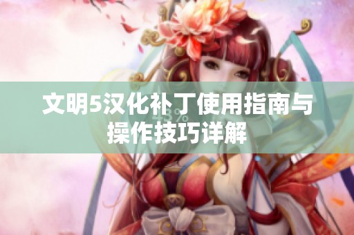 文明5汉化补丁使用指南与操作技巧详解