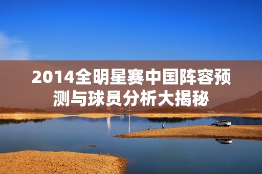 2014全明星赛中国阵容预测与球员分析大揭秘