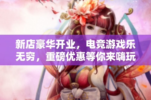 新店豪华开业，电竞游戏乐无穷，重磅优惠等你来嗨玩