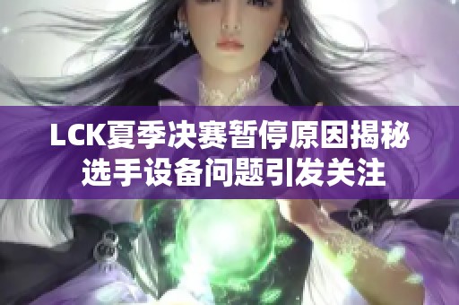 LCK夏季决赛暂停原因揭秘 选手设备问题引发关注