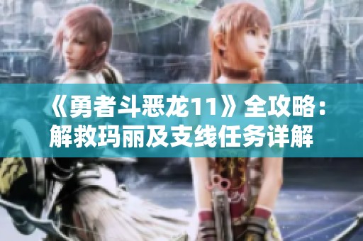 《勇者斗恶龙11》全攻略：解救玛丽及支线任务详解