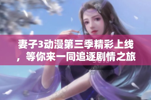 妻子3动漫第三季精彩上线，等你来一同追逐剧情之旅
