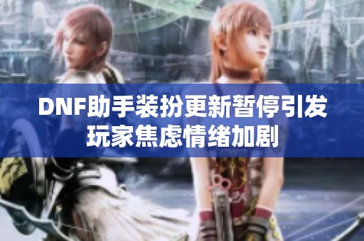 DNF助手装扮更新暂停引发玩家焦虑情绪加剧