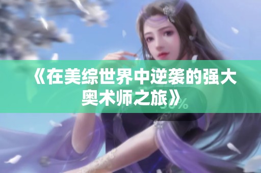 《在美综世界中逆袭的强大奥术师之旅》