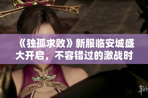 《独孤求败》新服临安城盛大开启，不容错过的激战时刻！