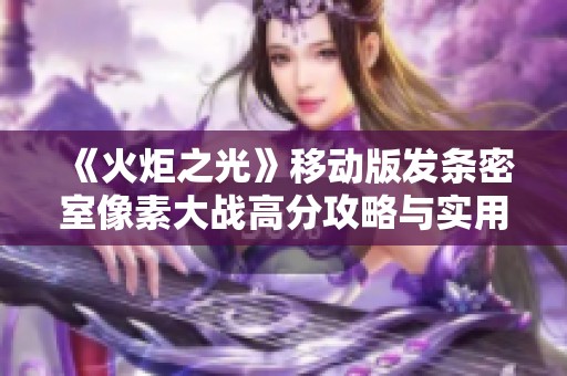 《火炬之光》移动版发条密室像素大战高分攻略与实用技巧分享