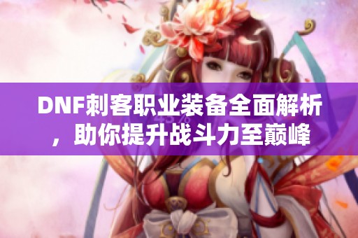 DNF刺客职业装备全面解析，助你提升战斗力至巅峰