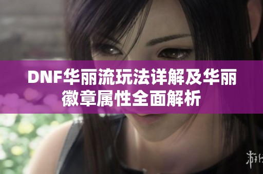 DNF华丽流玩法详解及华丽徽章属性全面解析