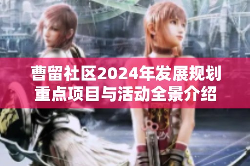 曹留社区2024年发展规划重点项目与活动全景介绍