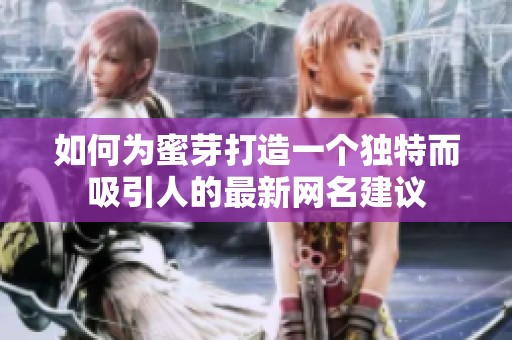 如何为蜜芽打造一个独特而吸引人的最新网名建议