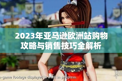 2023年亚马逊欧洲站购物攻略与销售技巧全解析