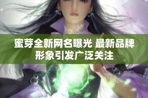 蜜芽全新网名曝光 最新品牌形象引发广泛关注