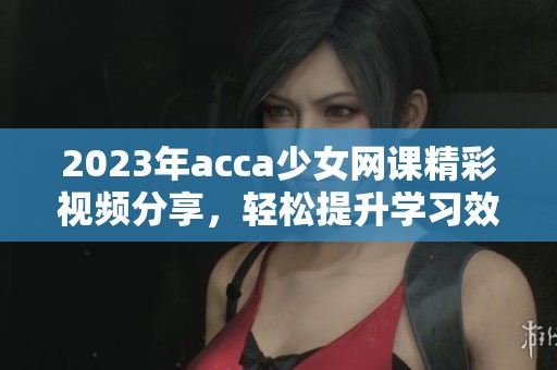 2023年acca少女网课精彩视频分享，轻松提升学习效率