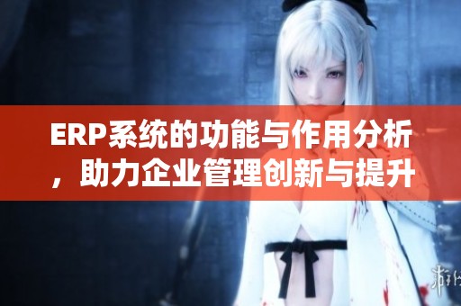 ERP系统的功能与作用分析，助力企业管理创新与提升效率