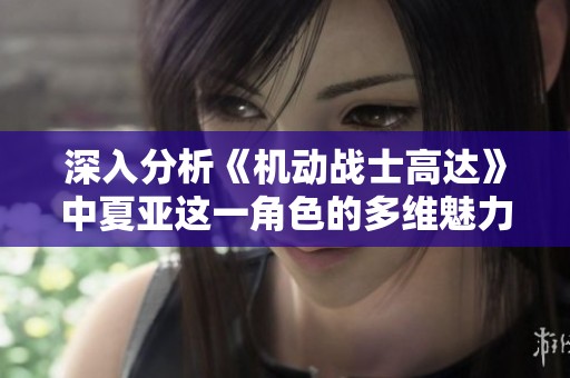 深入分析《机动战士高达》中夏亚这一角色的多维魅力与复杂性