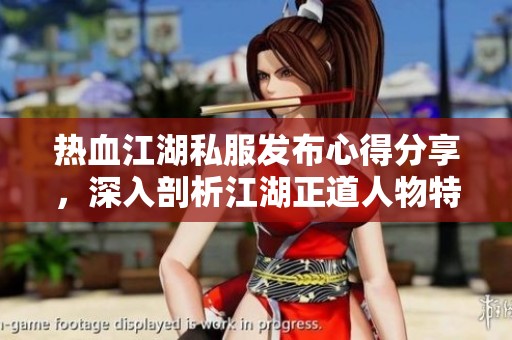 热血江湖私服发布心得分享，深入剖析江湖正道人物特征与玩法