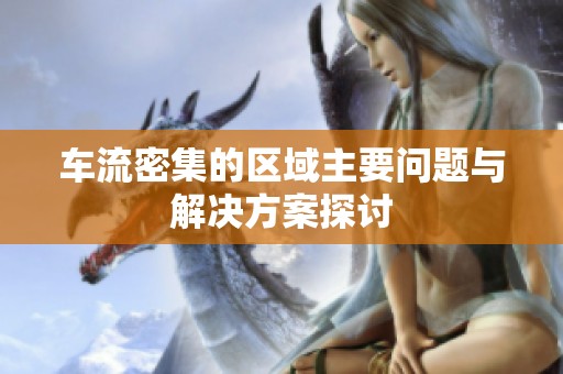 车流密集的区域主要问题与解决方案探讨