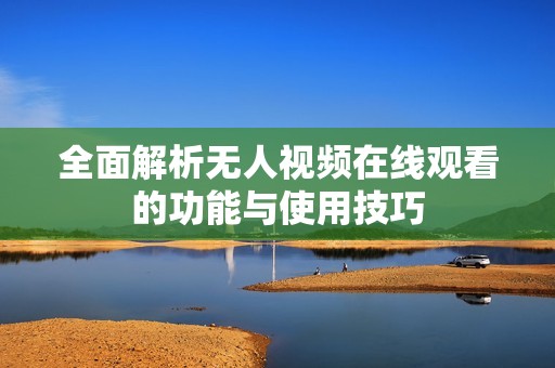 全面解析无人视频在线观看的功能与使用技巧
