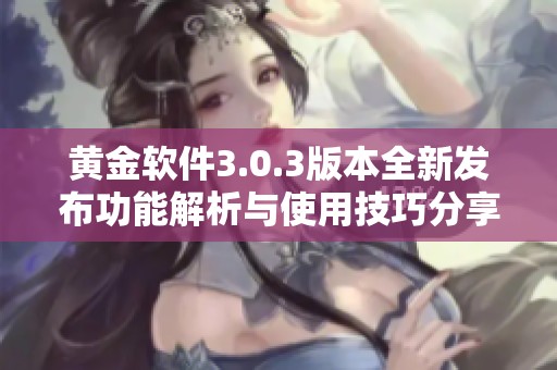 黄金软件3.0.3版本全新发布功能解析与使用技巧分享