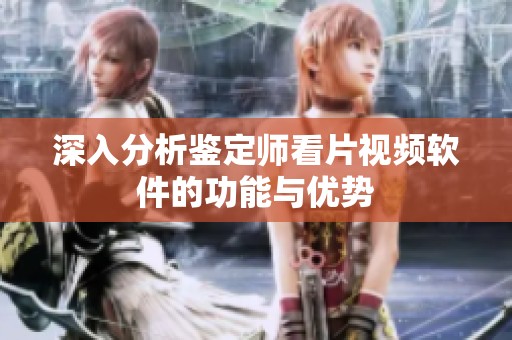 深入分析鉴定师看片视频软件的功能与优势