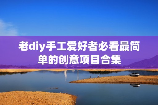 老diy手工爱好者必看最简单的创意项目合集