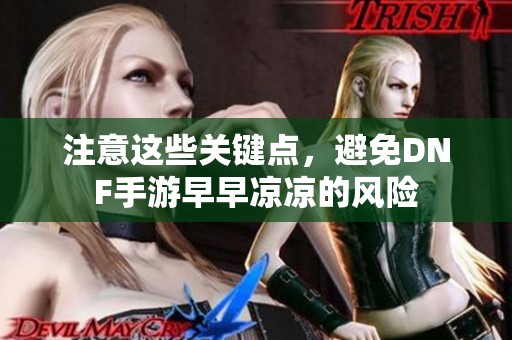 注意这些关键点，避免DNF手游早早凉凉的风险