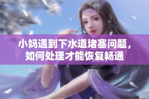 小妈遇到下水道堵塞问题，如何处理才能恢复畅通