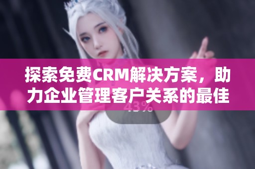 探索免费CRM解决方案，助力企业管理客户关系的最佳选择