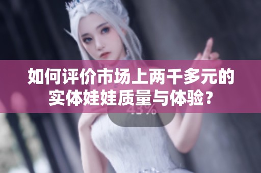 如何评价市场上两千多元的实体娃娃质量与体验？