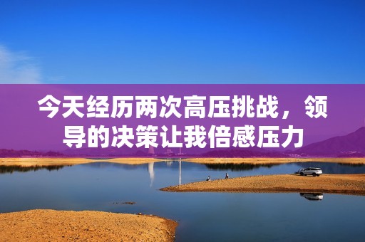 今天经历两次高压挑战，领导的决策让我倍感压力