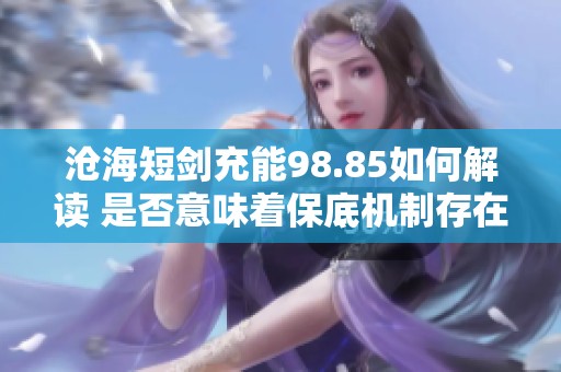 沧海短剑充能98.85如何解读 是否意味着保底机制存在