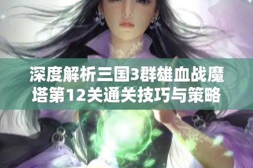 深度解析三国3群雄血战魔塔第12关通关技巧与策略分享