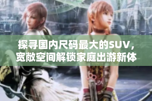 探寻国内尺码最大的SUV，宽敞空间解锁家庭出游新体验