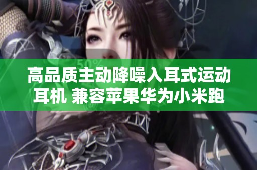 高品质主动降噪入耳式运动耳机 兼容苹果华为小米跑步专用音响