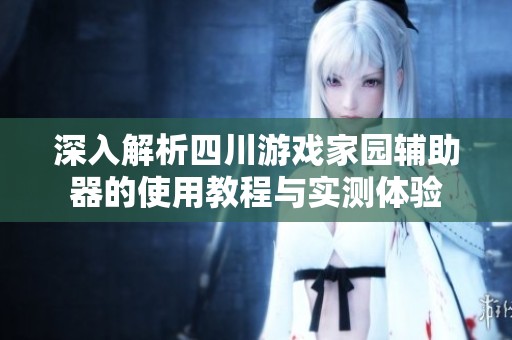 深入解析四川游戏家园辅助器的使用教程与实测体验
