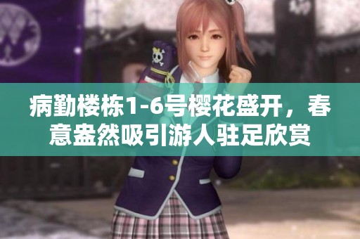 病勤楼栋1-6号樱花盛开，春意盎然吸引游人驻足欣赏