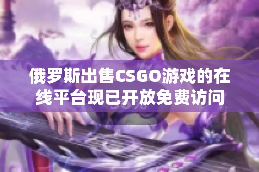 俄罗斯出售CSGO游戏的在线平台现已开放免费访问