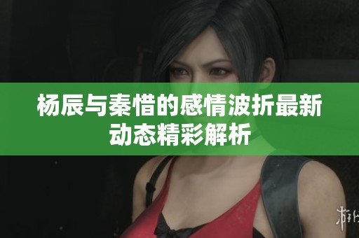 杨辰与秦惜的感情波折最新动态精彩解析