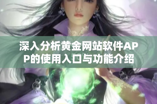 深入分析黄金网站软件APP的使用入口与功能介绍