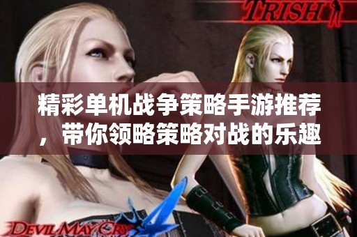 精彩单机战争策略手游推荐，带你领略策略对战的乐趣！