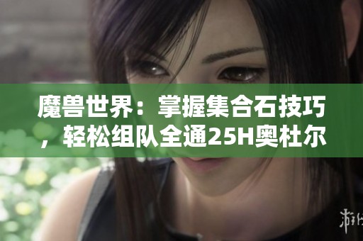 魔兽世界：掌握集合石技巧，轻松组队全通25H奥杜尔攻略