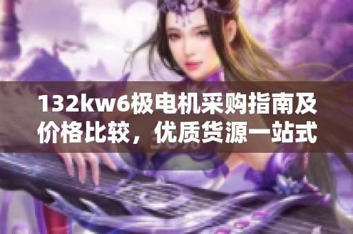 132kw6极电机采购指南及价格比较，优质货源一站式选择
