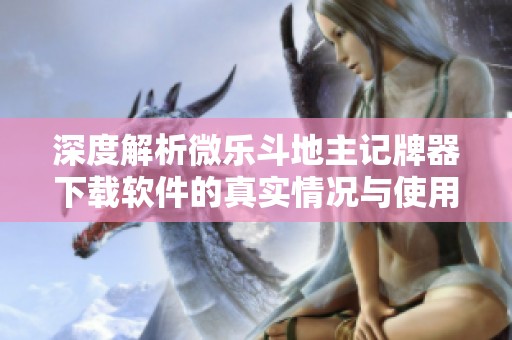 深度解析微乐斗地主记牌器下载软件的真实情况与使用风险