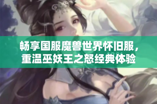 畅享国服魔兽世界怀旧服，重温巫妖王之怒经典体验