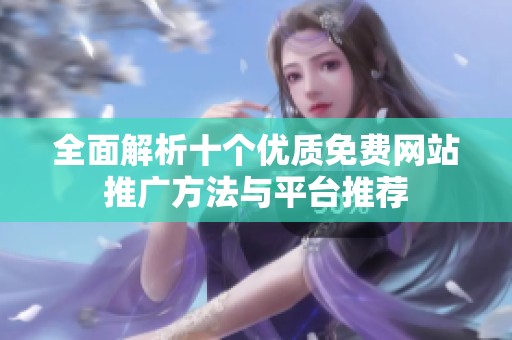 全面解析十个优质免费网站推广方法与平台推荐