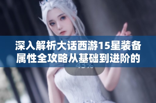 深入解析大话西游15星装备属性全攻略从基础到进阶的全面了解