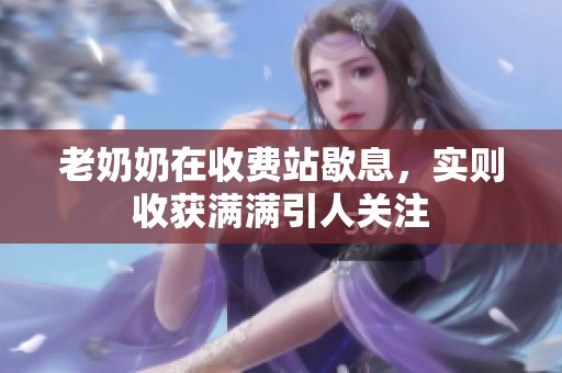 老奶奶在收费站歇息，实则收获满满引人关注