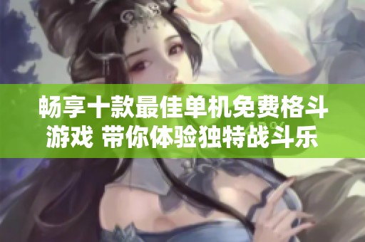 畅享十款最佳单机免费格斗游戏 带你体验独特战斗乐趣