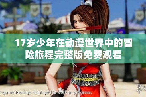 17岁少年在动漫世界中的冒险旅程完整版免费观看